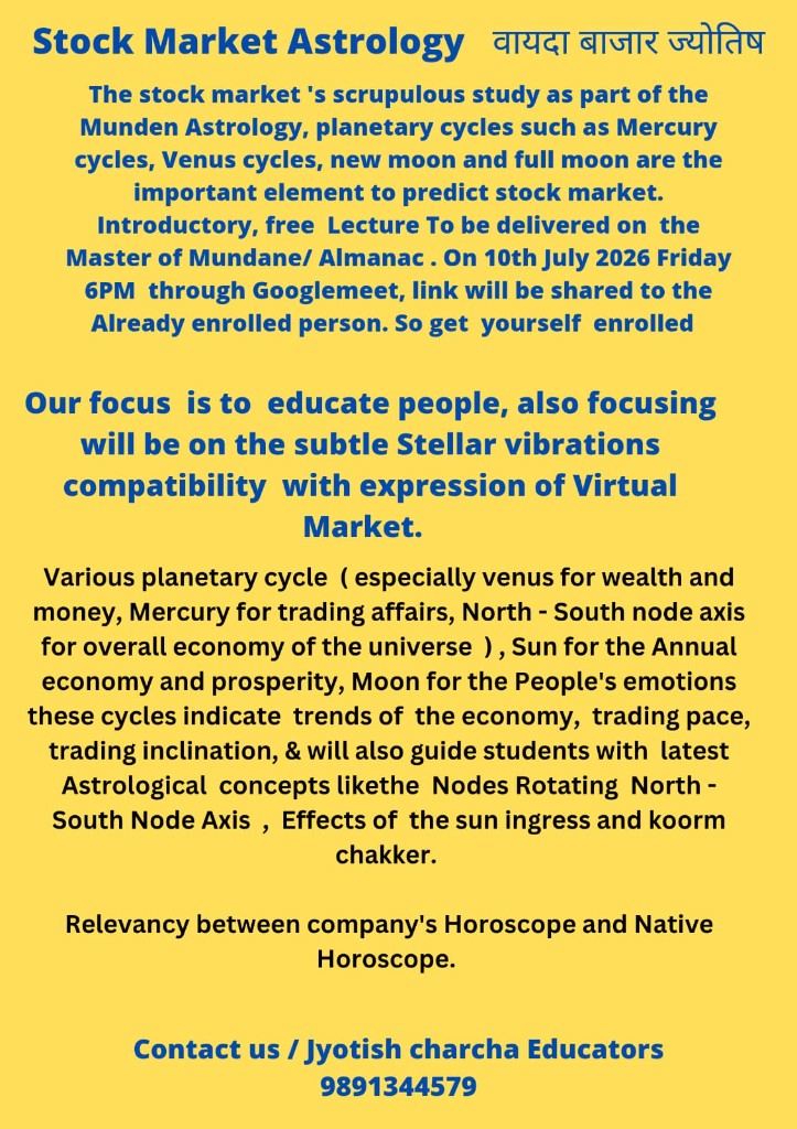 Stock Market Astrology — Free Introductory Lecture